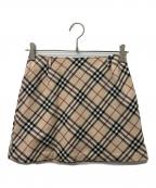 BURBERRY BLUE LABELバーバリー ブルー レーベル）の古着「ミニスカート」｜ベージュ