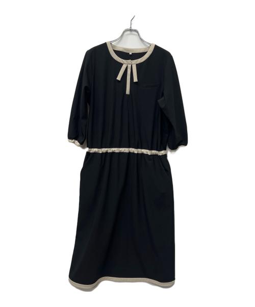MARY QUANT（マリークヮント）MARY QUANT (マリークヮント) 七分袖ワンピース ブラック サイズ:11の古着・服飾アイテム