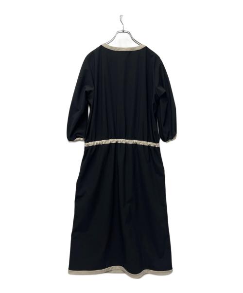 MARY QUANT（マリークヮント）MARY QUANT (マリークヮント) 七分袖ワンピース ブラック サイズ:11の古着・服飾アイテム