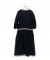 MARY QUANT (マリークヮント) 七分袖ワンピース ブラック サイズ:11：10000円