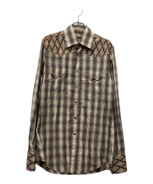 GUCCI（グッチ）GUCCI (グッチ) ウエスタンシャツ ベージュ サイズ:４０の古着・服飾アイテム