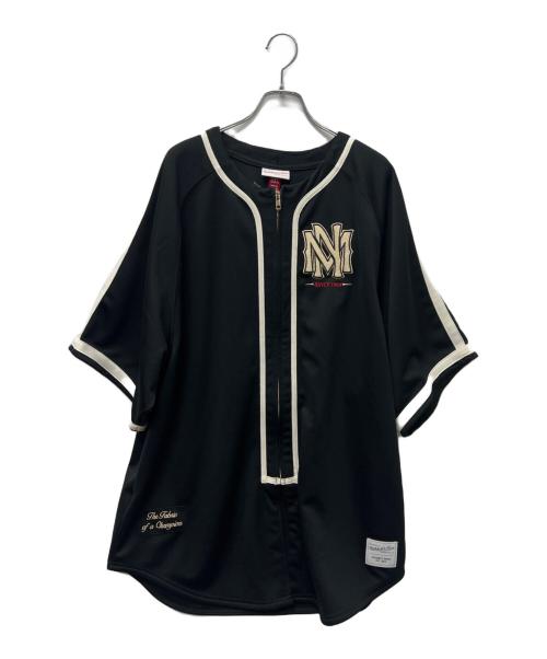 MITCHELL & NESS（ミッチェルアンドネス）MITCHELL & NESS (ミッチェルアンドネス) ベースボールシャツ ブラック サイズ:XXLの古着・服飾アイテム