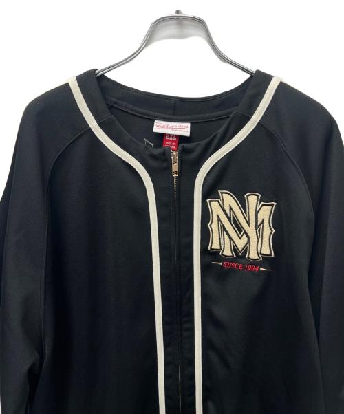 MITCHELL & NESS（ミッチェルアンドネス）MITCHELL & NESS (ミッチェルアンドネス) ベースボールシャツ ブラック サイズ:XXLの古着・服飾アイテム