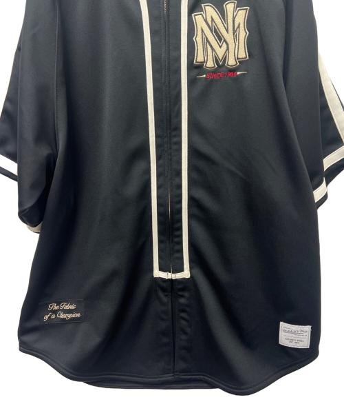 MITCHELL & NESS（ミッチェルアンドネス）MITCHELL & NESS (ミッチェルアンドネス) ベースボールシャツ ブラック サイズ:XXLの古着・服飾アイテム