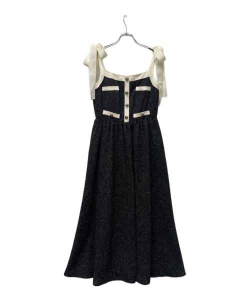 HER LIP TO（ハーリップトゥ）HER LIP TO (ハーリップトゥ) Tweed Long Dress ブラック×ホワイト サイズ:Ｓの古着・服飾アイテム