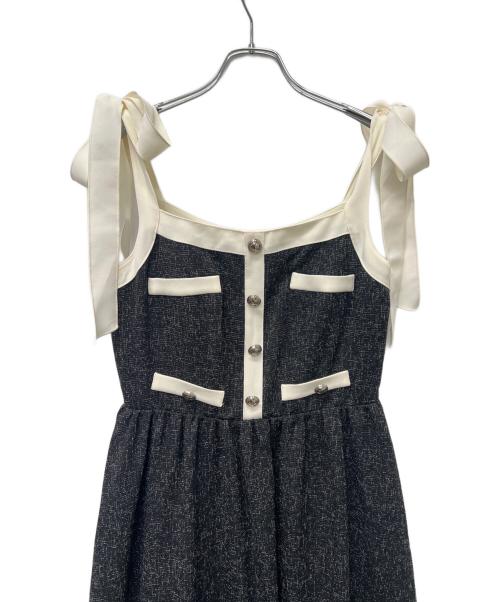 HER LIP TO（ハーリップトゥ）HER LIP TO (ハーリップトゥ) Tweed Long Dress ブラック×ホワイト サイズ:Ｓの古着・服飾アイテム
