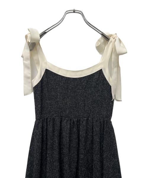 HER LIP TO（ハーリップトゥ）HER LIP TO (ハーリップトゥ) Tweed Long Dress ブラック×ホワイト サイズ:Ｓの古着・服飾アイテム