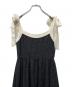 中古・古着 HER LIP TO (ハーリップトゥ) Tweed Long Dress ブラック×ホワイト サイズ:Ｓ：10000円