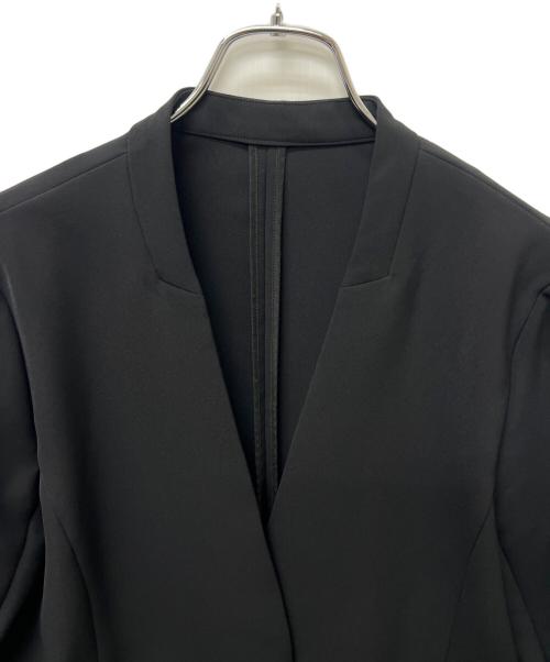 SOEJU（ソージュ）SOEJU (ソージュ) ストレッチファインノーカラージャケット ブラック サイズ:ＸＬの古着・服飾アイテム