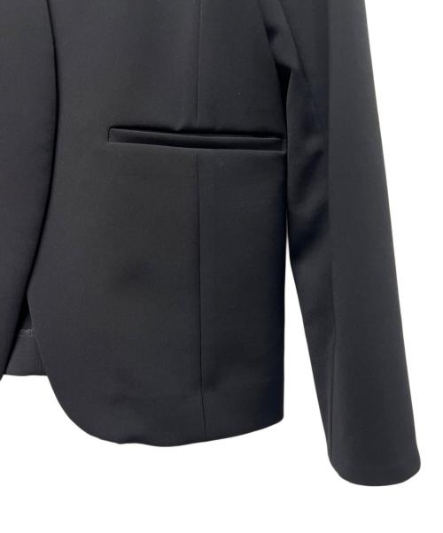 SOEJU（ソージュ）SOEJU (ソージュ) ストレッチファインノーカラージャケット ブラック サイズ:ＸＬの古着・服飾アイテム