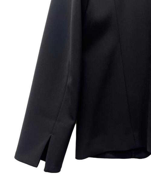 SOEJU（ソージュ）SOEJU (ソージュ) ストレッチファインノーカラージャケット ブラック サイズ:ＸＬの古着・服飾アイテム