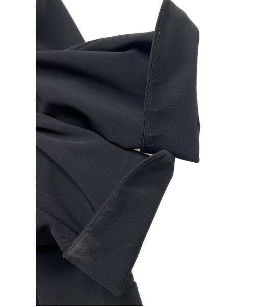 SOEJU（ソージュ）SOEJU (ソージュ) ストレッチファインノーカラージャケット ブラック サイズ:ＸＬの古着・服飾アイテム
