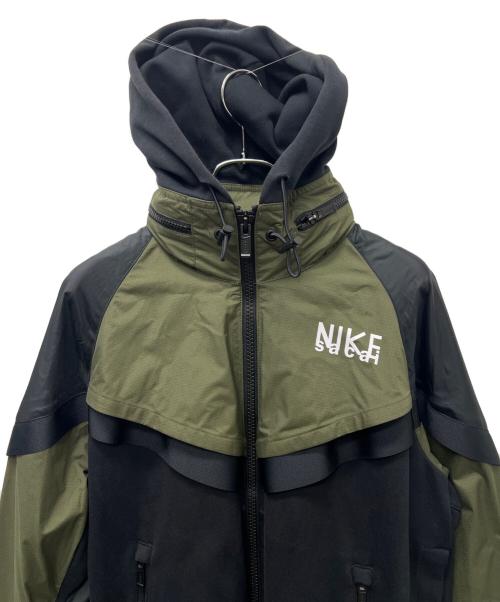NIKE（ナイキ）NIKE (ナイキ) sacai (サカイ) NRG Full Zip Parker カーキ×ブラック サイズ:Mの古着・服飾アイテム