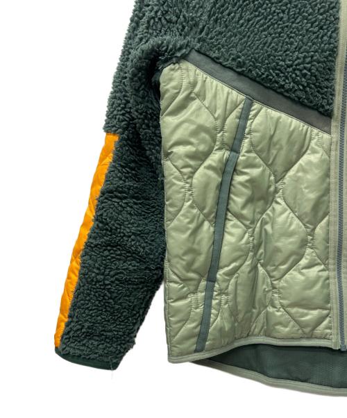 NIKE（ナイキ）NIKE (ナイキ) ボアフリースキルティングジャケット カーキ×オレンジ サイズ:Mの古着・服飾アイテム