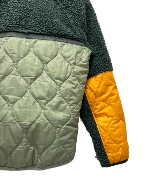 NIKE（ナイキ）NIKE (ナイキ) ボアフリースキルティングジャケット カーキ×オレンジ サイズ:Mの古着・服飾アイテム