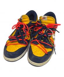 NIKE×OFFWHITE（ナイキ×オフホワイト）の古着「Dunk Low LTHR "University Gold」｜イエロー×ネイビー