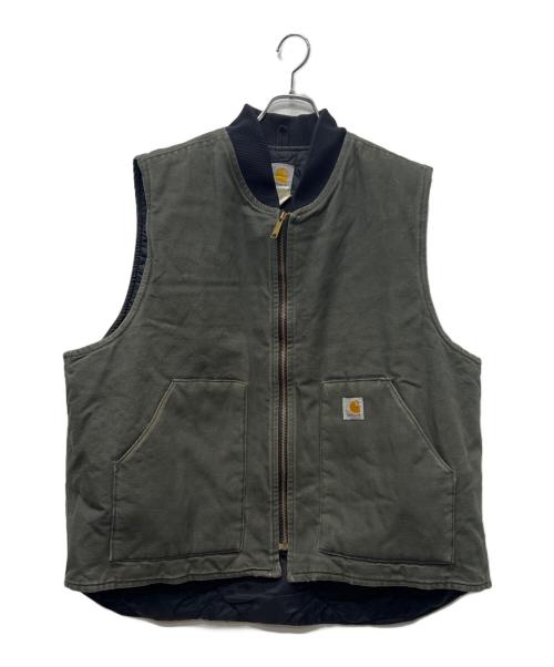 CarHartt（カーハート）CarHartt (カーハート) 中綿ベスト オリーブ×ブラック サイズ:ＸＬの古着・服飾アイテム