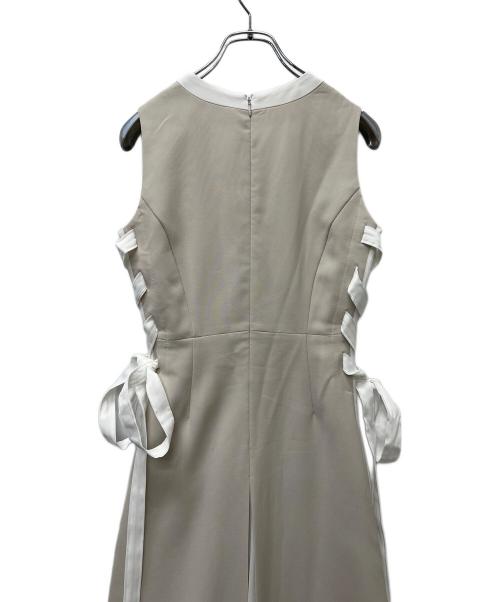 Snidel（スナイデル）Snidel (スナイデル) サイドプリーツバイカラーワンピース ベージュ×アイボリー サイズ:０の古着・服飾アイテム