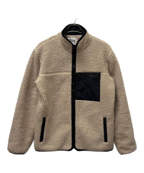 stussy（ステューシー）stussy (ステューシー) ボアジャケット ベージュ サイズ:Ｍの古着・服飾アイテム