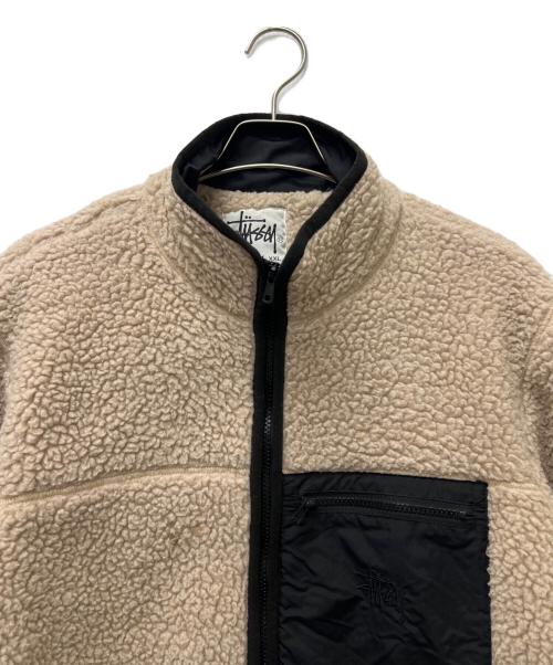 stussy（ステューシー）stussy (ステューシー) ボアジャケット ベージュ サイズ:Ｍの古着・服飾アイテム