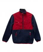 POLO RALPH LAURENポロ・ラルフローレン）の古着「ボアフリースジャケット」｜ネイビー×レッド