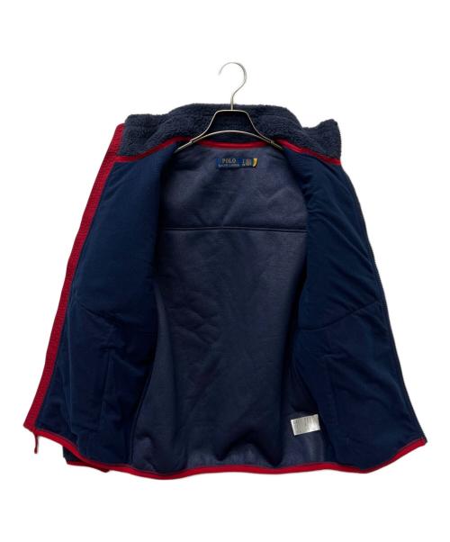 POLO RALPH LAUREN（ポロ・ラルフローレン）POLO RALPH LAUREN (ポロ・ラルフローレン) ボアフリースジャケット ネイビー×レッド サイズ:Ｓの古着・服飾アイテム