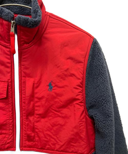 POLO RALPH LAUREN（ポロ・ラルフローレン）POLO RALPH LAUREN (ポロ・ラルフローレン) ボアフリースジャケット ネイビー×レッド サイズ:Ｓの古着・服飾アイテム
