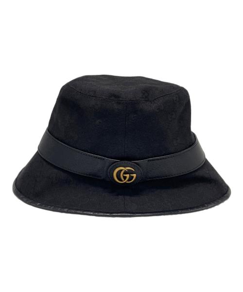 GUCCI（グッチ）GUCCI (グッチ) GGキャンバスバケットハット ブラックの古着・服飾アイテム