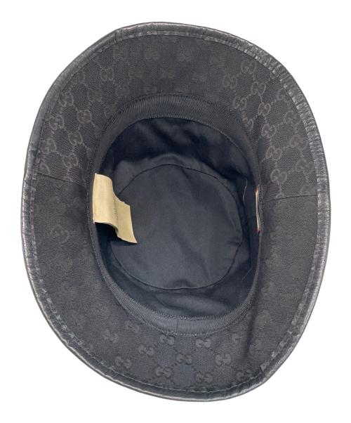 GUCCI（グッチ）GUCCI (グッチ) GGキャンバスバケットハット ブラックの古着・服飾アイテム