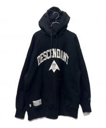 DESCENDANT×Ron Herman（ディセンダント×ロンハーマン）の古着「裏起毛プルオーバーパーカー」｜ブラック
