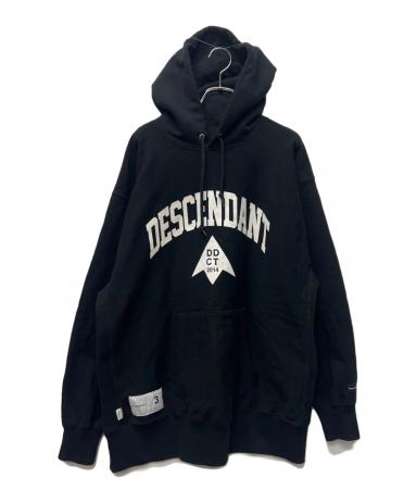 DESCENDANT ディセンダント パーカー ブラック 黒 サイズ:2 | Ron Herman カレッジロゴ リバースウィーブ スウェットパーカー | トップス フーディー | コラボ【メンズ】【中古】 中古・古着通販】DESCENDANT (ディセンダント) Ron Herman (ロン