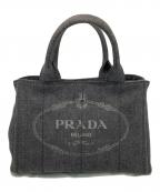 PRADAプラダ）の古着「デニムハンドバッグ」｜グレー