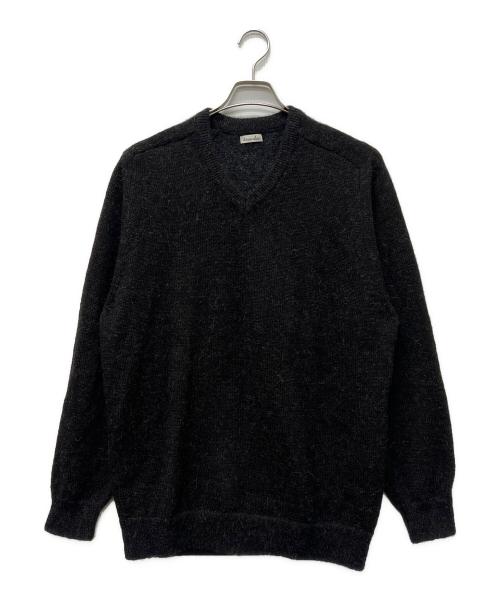 STEVEN ALAN（スティーブンアラン）STEVEN ALAN (スティーブンアラン) アルパカ サドルショルダー Ｖネック ニット ブラック サイズ:ＸＬの古着・服飾アイテム