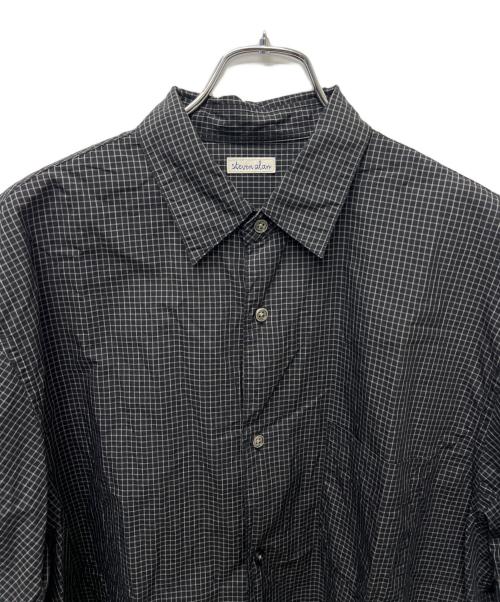STEVEN ALAN（スティーブンアラン）STEVEN ALAN (スティーブンアラン) C/L/S チェック レギュラーカラー シャツ グレー サイズ:Ｌの古着・服飾アイテム