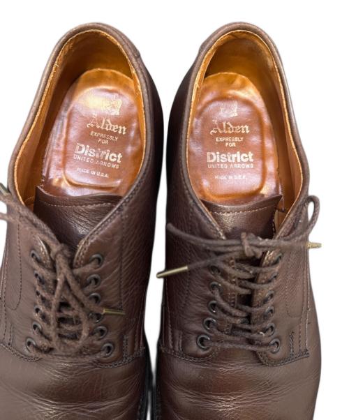 Alden（オールデン）Alden (オールデン) District UNITED ARROWS (ディストリクト ユナイテッドアローズ) プレーントゥシューズ ブラウン サイズ:7の古着・服飾アイテム