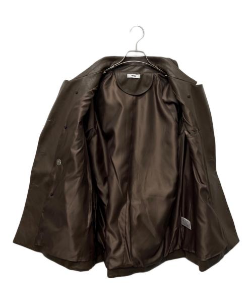myne（マイン）myne (マイン) フェイクレザーコート ブラウン サイズ:FREEの古着・服飾アイテム