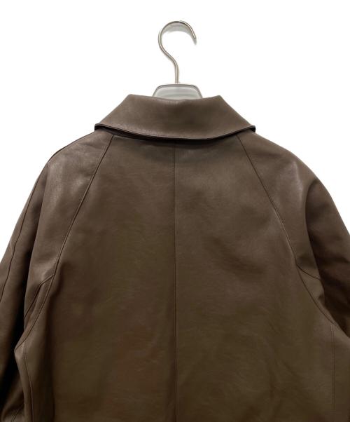 myne（マイン）myne (マイン) フェイクレザーコート ブラウン サイズ:FREEの古着・服飾アイテム