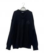 BALENCIAGAバレンシアガ）の古着「Braided Knit V-Neck Sweater」｜ブラック