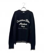 Diorディオール）の古着「ATELIER KNIT CREW SWEATER」｜ブラック