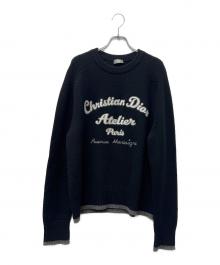 Dior（ディオール）の古着「 ATELIER KNIT CREW SWEATER」｜ブラック