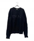 Diorディオール）の古着「PETER DOIG 刺繍ニット」｜ブラック