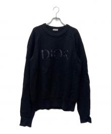 Dior（ディオール）の古着「PETER DOIG 刺繍ニット」｜ブラック