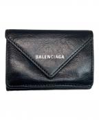 BALENCIAGAバレンシアガ）の古着「3つ折り財布」｜ブラック