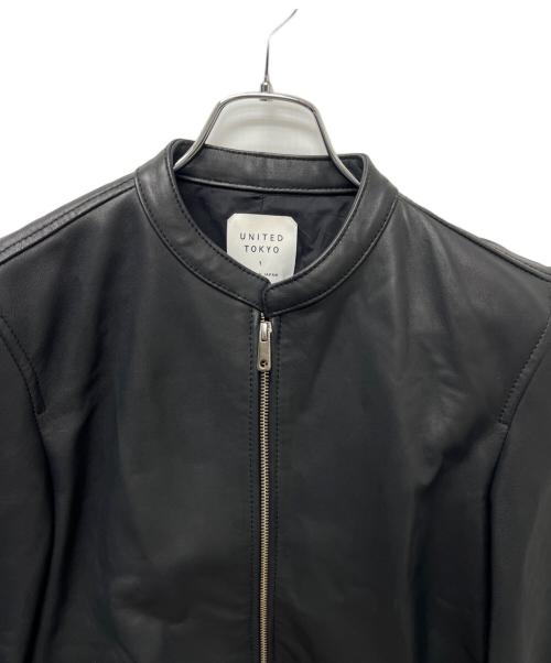 UNITED TOKYO（ユナイテッドトーキョー）UNITED TOKYO (ユナイテッドトーキョー) ラムレザーシングルライダースジャケット ブラック サイズ:１の古着・服飾アイテム