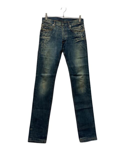 DIOR HOMME（ディオール オム）DIOR HOMME (ディオール オム) スパイダーデニムパンツ インディゴ サイズ:２８の古着・服飾アイテム