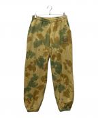 Diaspora Skateboardsディアスポラスケートボードズ）の古着「DYED CAMO SWEATPANTS」｜イエロー×グリーン