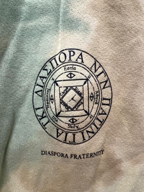 Diaspora Skateboards（ディアスポラスケートボードズ）Diaspora Skateboards (ディアスポラスケートボードズ) DYED CAMO SWEATPANTS イエロー×グリーン サイズ:Ｌの古着・服飾アイテム