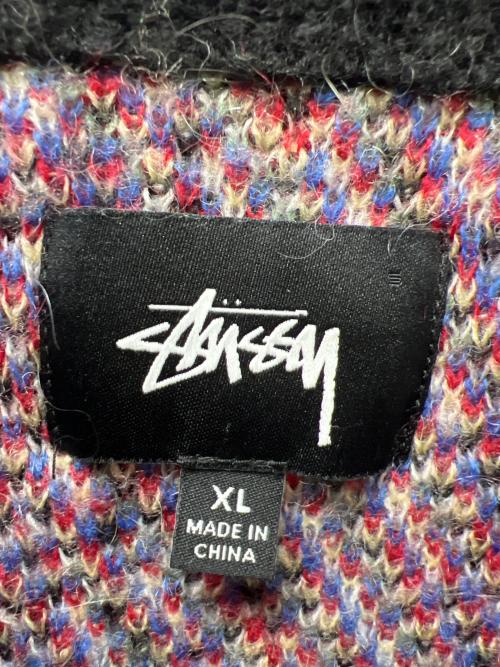 stussy（ステューシー）stussy (ステューシー) モヘア混チェックニット グリーン サイズ:ＸＬの古着・服飾アイテム