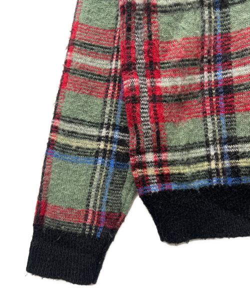stussy（ステューシー）stussy (ステューシー) モヘア混チェックニット グリーン サイズ:ＸＬの古着・服飾アイテム