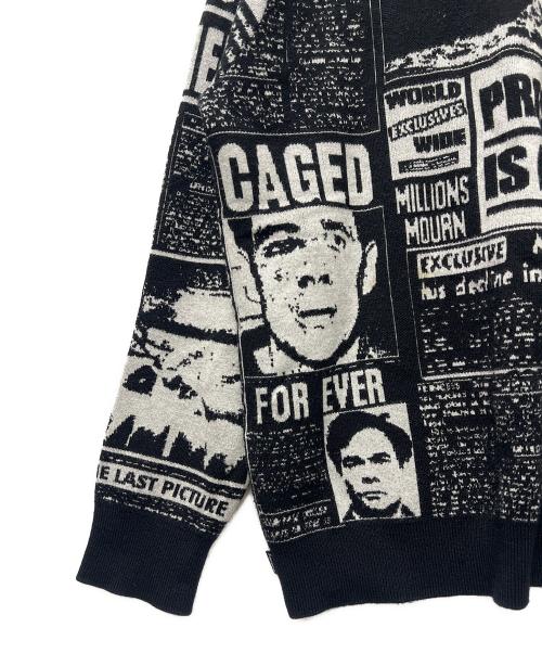 SUPREME（シュプリーム）SUPREME (シュプリーム) Newspaper print sweater ブラック サイズ:ＸＬの古着・服飾アイテム